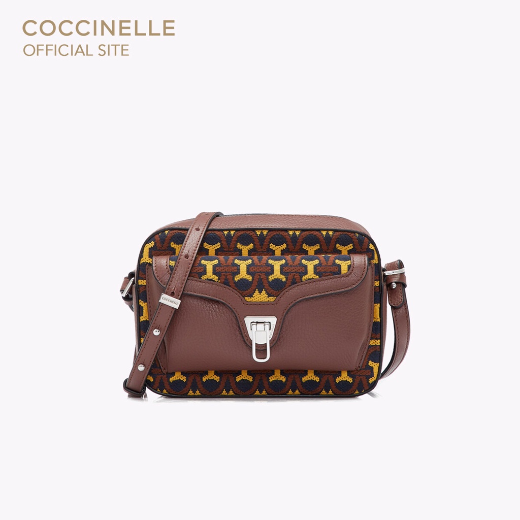 COCCINELLE กระเป๋าสะพายผู้หญิง รุ่น BEAT MONOGRAM CROSSBODY BAG 150201 สี MUL.RESINA/CARR