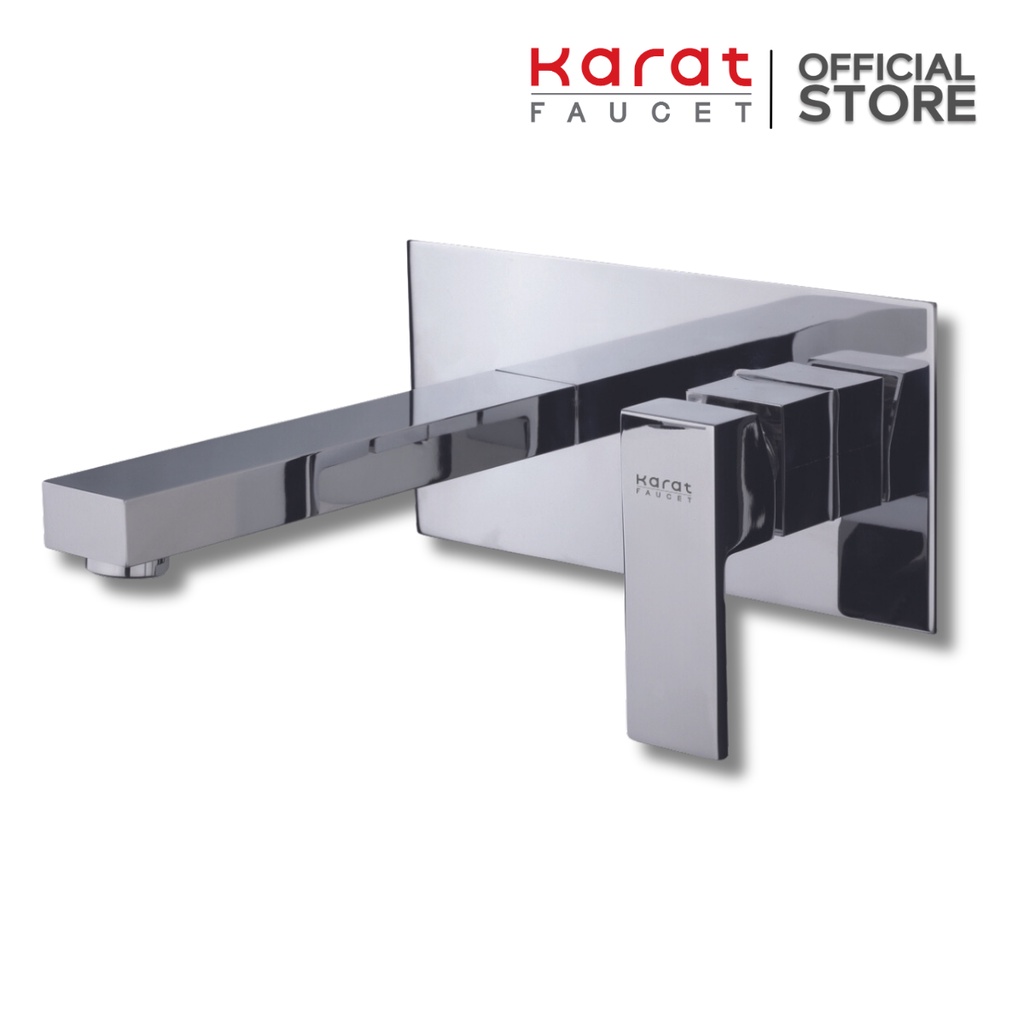 Karat Faucet ก๊อกผสมอ่างล้างหน้าแบบก้านโยก ติดผนัง รุ่น KF-25-640-50