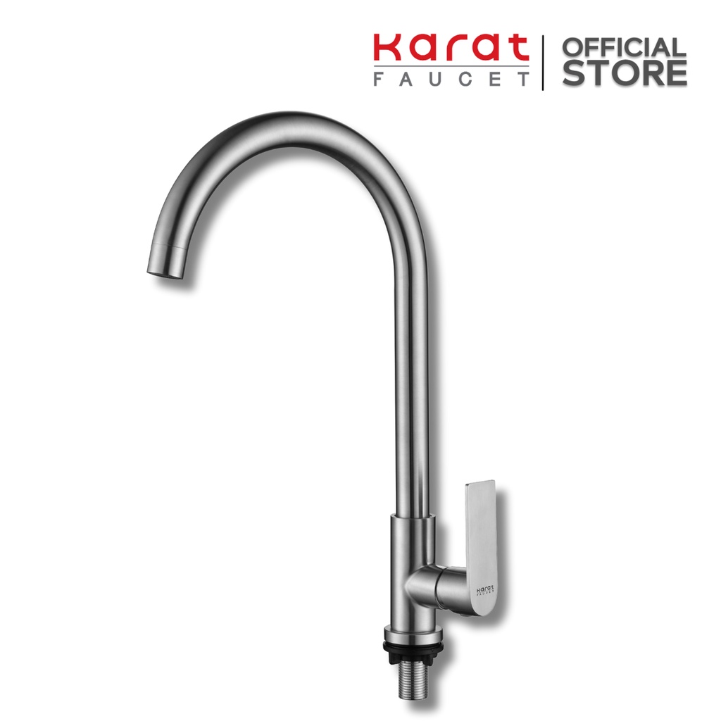 Karat Faucet ก๊อกซิงค์ ติดบนเคาน์เตอร์ แบบก้านโยก รุ่น KF-49-911-63