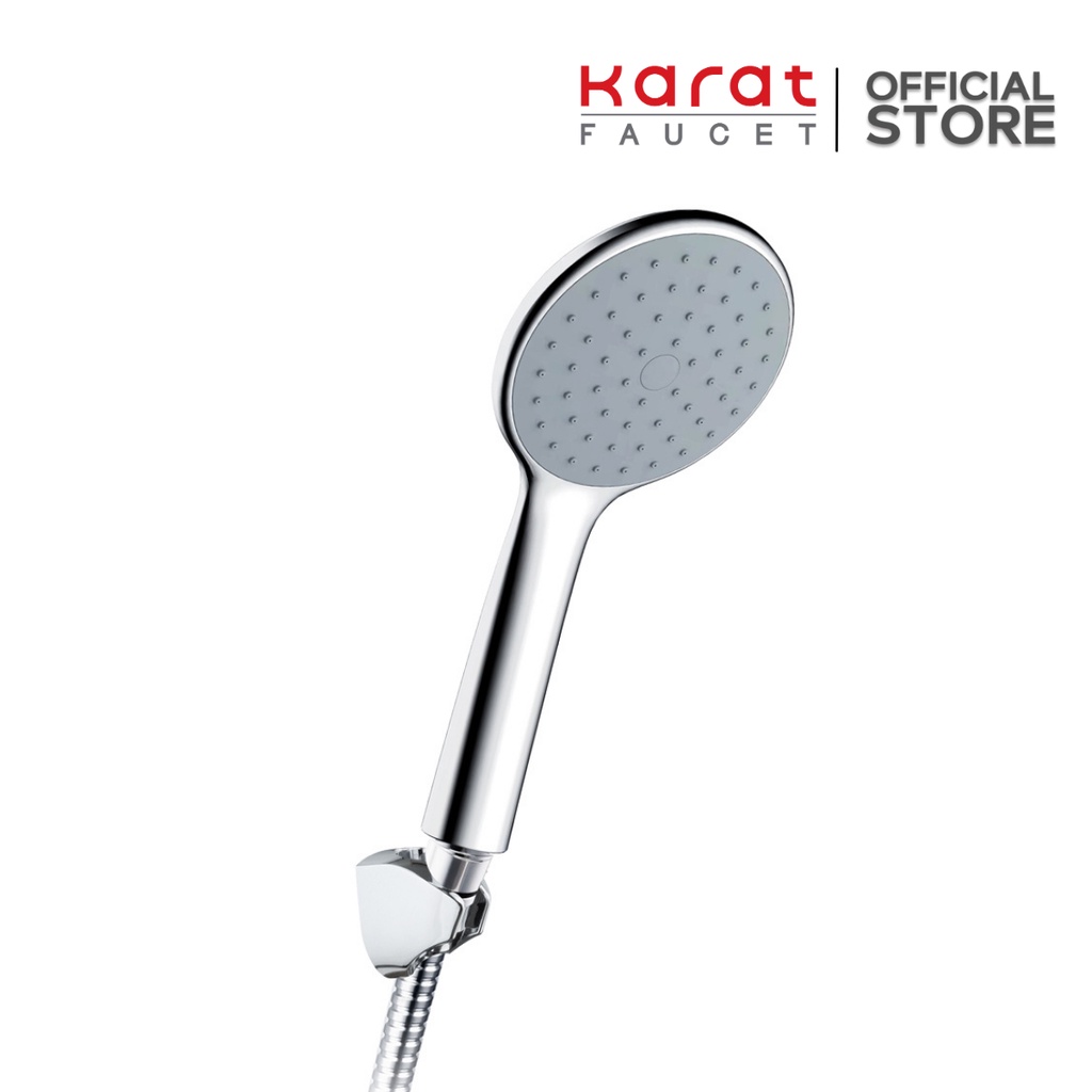 Karat Faucet ฝักบัวสายอ่อน 1 ระดับ ขนาด Ø 10.8 ซม. พร้อมสายสเตนเลส 304 รุ่น KS-75-231-50