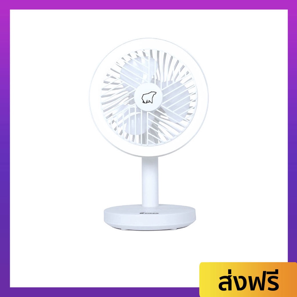 พัดลมตั้งโต๊ะ Nikko มีไฟ LED ลมแรง เสียงเบา - โคมไฟพัดลม led