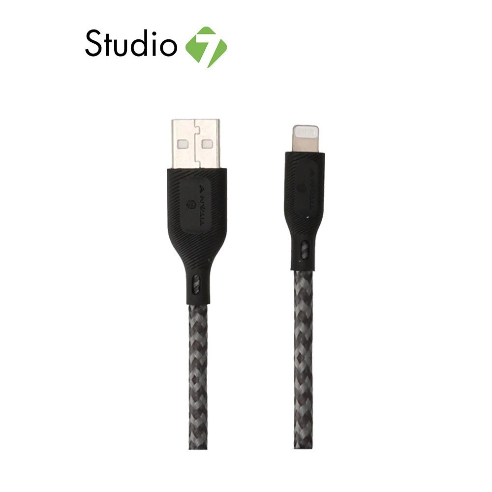 สายชาร์จ TITANV MFI Lightning 2.4A (TI-C02) Nylon Braided by Studio 7