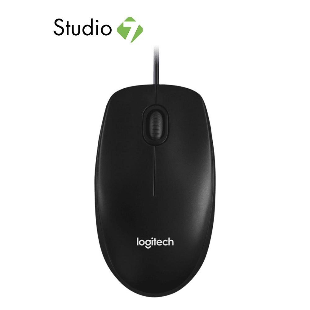 เมาส์ Logitech Wired Mouse M100R USB (Box) by Studio7