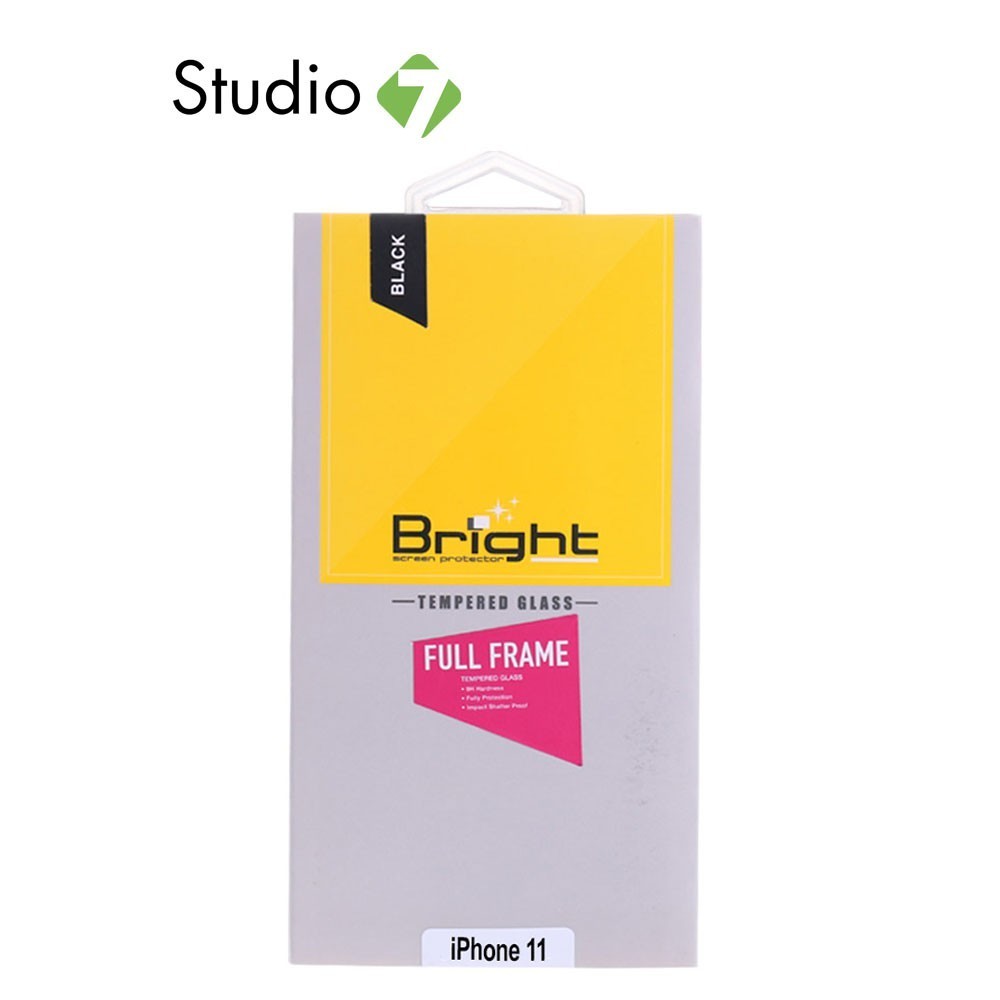 Bright Tempered Glass Full Frame for Apple iPhone 11 Black by Studio7
