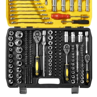 DELTON King Tools เครื่องมือช่าง ประแจ ชุดบล็อก 216 ชิ้น(ชุดใหญ่)ขนาด 1/4 นิ้ว 3/8 นิ้ว 1/2 นิ้ว ชุดประแจ รุ่นDKT-216PCS