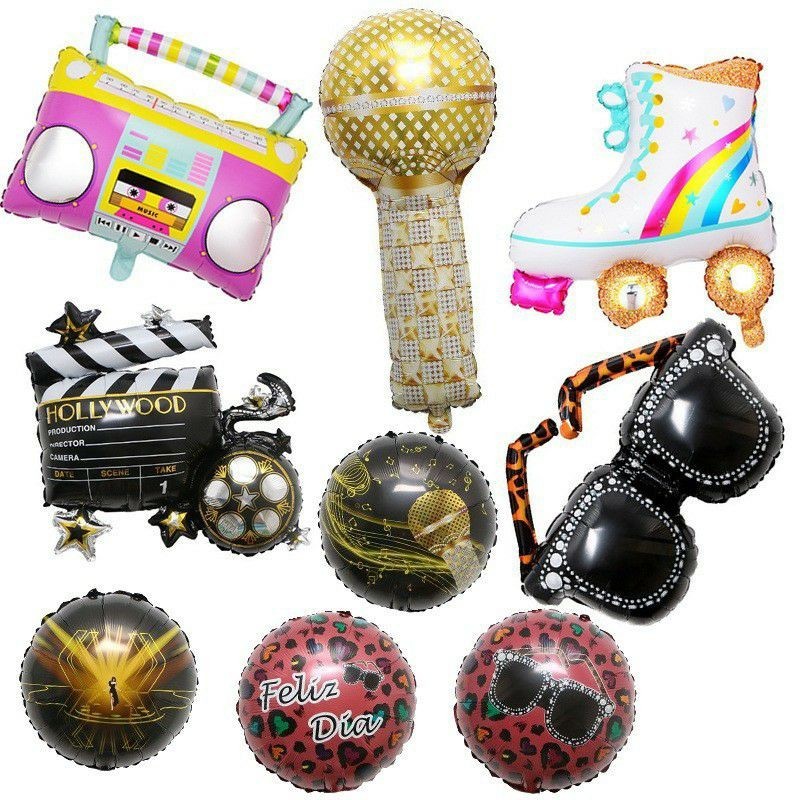 ลูกโป่งยุค90 รองเท้าสเก็ต วิทยุ แว่นตา ลูกโป่ง Y2K ฟิล์มหนัง ไมค์ 90s