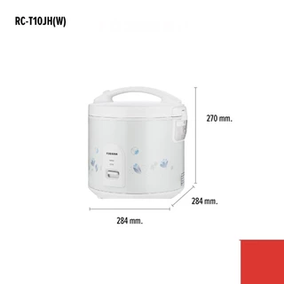 TOSHIBA หม้อหุงข้าวอุ่นทิพย์ ขนาด 1 ลิตร รุ่น RC-T10JH(W) ลิตร กำลังไฟ 650 วัตต์