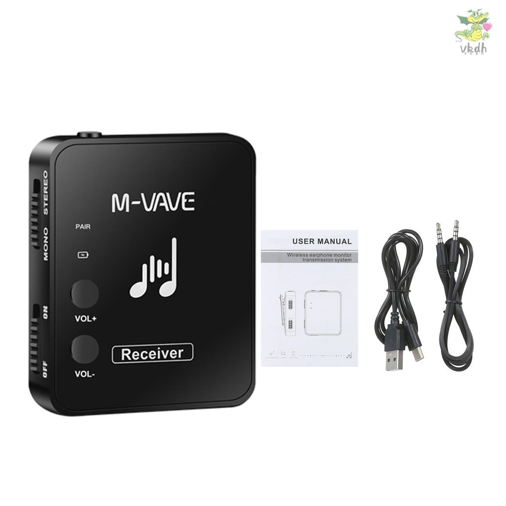 ZX M-VAVE WP-10 2.4GHz Wireless Ear Back Receiver Rechargeable Receiver of Wireless Earphone Monitor Transmission S