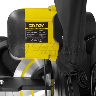 DELTON แท่นตัดองศา 10 นิ้ว รุ่น DMS-255D เลื่อยองศา รุ่นงานหนัก 2,200 วัตต์ แถมฟรี!! ใบเลื่อยตัดไม้ 10 นิ้ว 60 ฟัน 1 ใบ