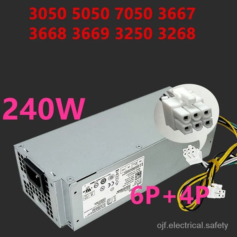แหล่งจ่ายไฟใหม่สำหรับ DELL 6P 240W 3050 5050 7050 3667 3668 3669 R0NM7 4YXMF 0DN02 4GJV9 DW3M7 HT04K
