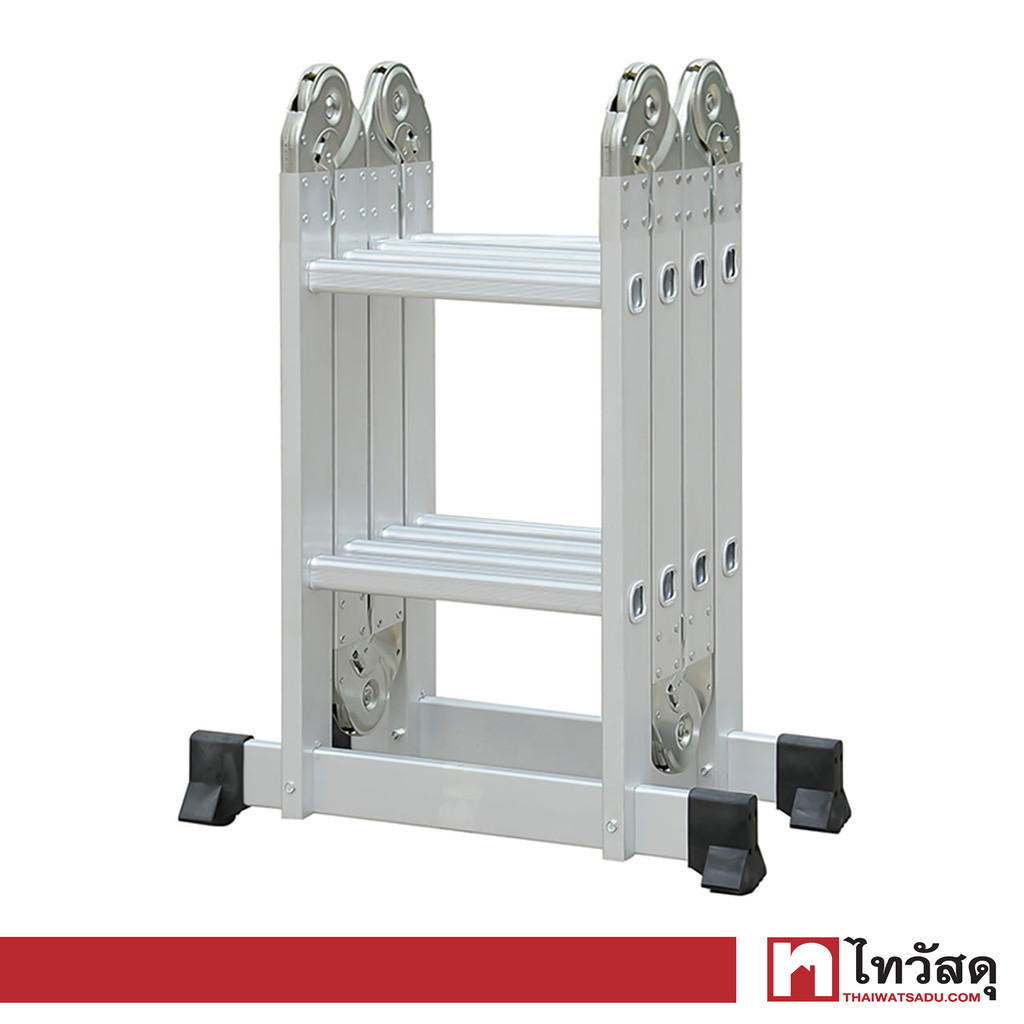 GIANT KINGKONG PRO บันไดอะลูมิเนียมอเนกประสงค์พับได้ รุ่น HCSS-01 ขนาด 4 x 2 ขั้น สีเงิน