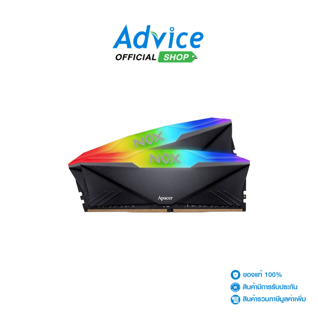APACER RAM DDR4(3200) 16GB (8GBX2) NOX RGB BLACK - A0138587