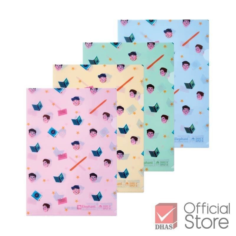 Elephant แฟ้ม แฟ้มซองพลาสติก VIPUT No.410A4 (B) คละสี จำนวน 1 ซอง