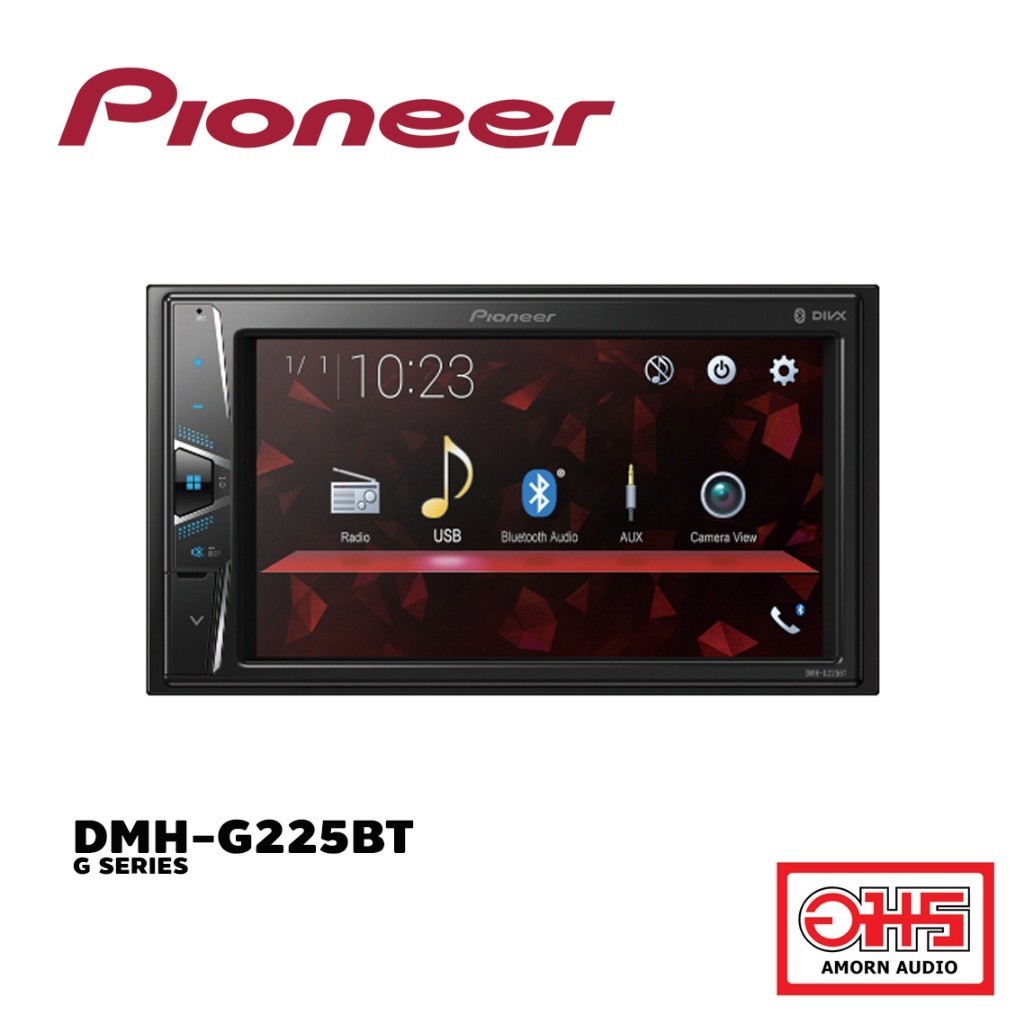 PIONEER DMH-G225BT เครื่องเสียงรถยนต์  2DIN จอติดรถยนต์ มีบลูทูธ หน้าจอขนาด 6.2 นิ้ว ไม่เล่นแ
