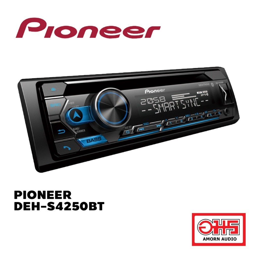 PIONEER DEH-S4250BT เครื่องเสียงรถ / วิทยุติดรถยนต์ / 1 DIN / 1ดินฟังชั่น บลูทูธ Bluetooth
