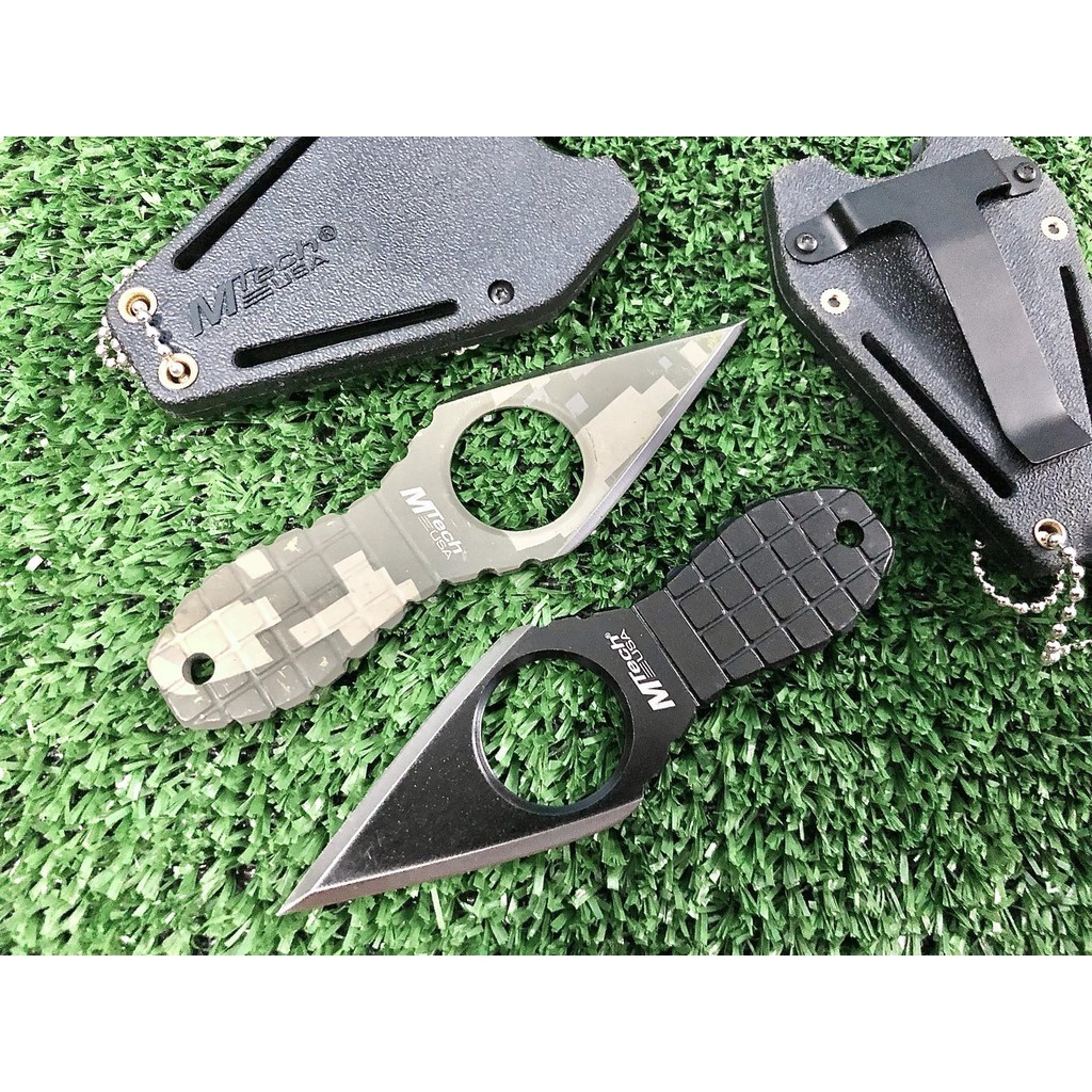 มีดห้อยคอ เอ็มเทค Neck Dagger MTech Black/Camo knife oem ลายพลางทหาร ลายดำ พร้อม ซองมีด มีดสวยๆ มีด สั้น พกพา