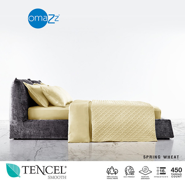 Omazz ผ้าปู 6ฟุต 1ชิ้น Collection Tencel Smooth รหัส Spring Wheat