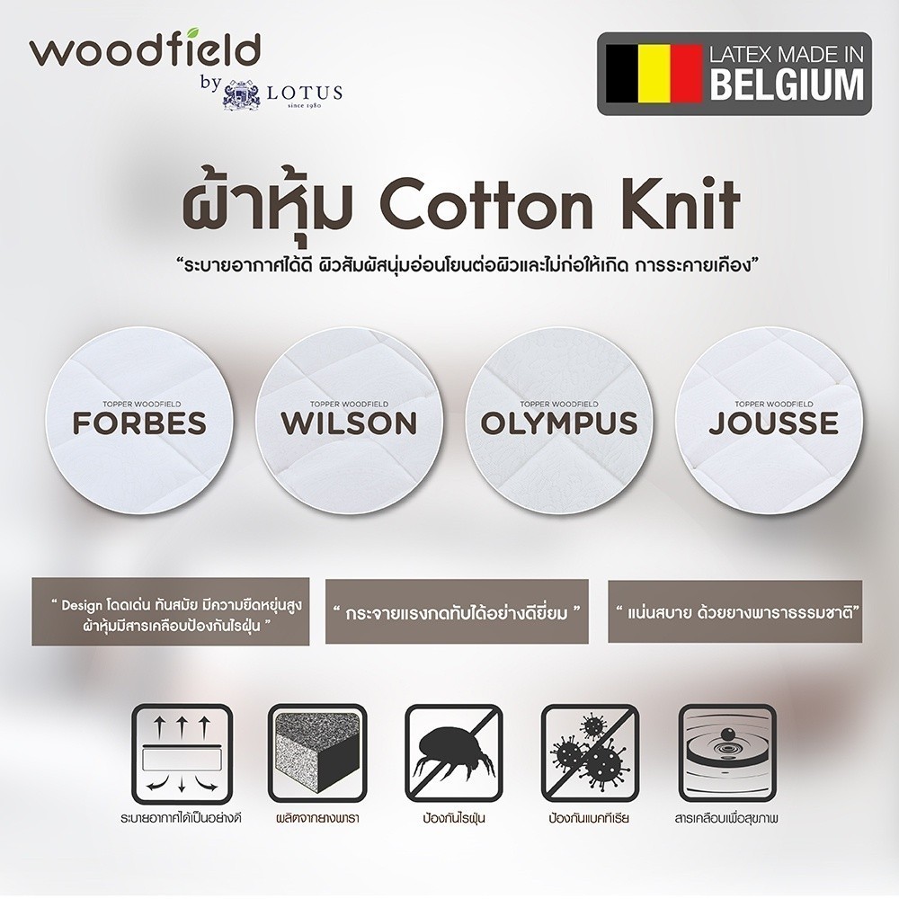 Woodfield ที่นอนยางพ