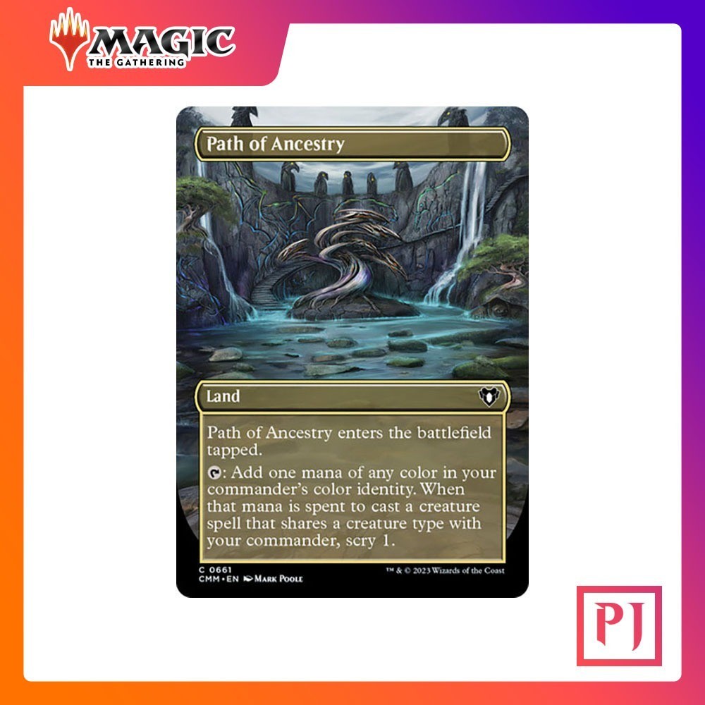 [MTG] Path of Ancestry (Borderless) [CMM] [LAND] [COMMON] [NORMAL] [ENG] (การ์ดเมจิค / Magic the Gat