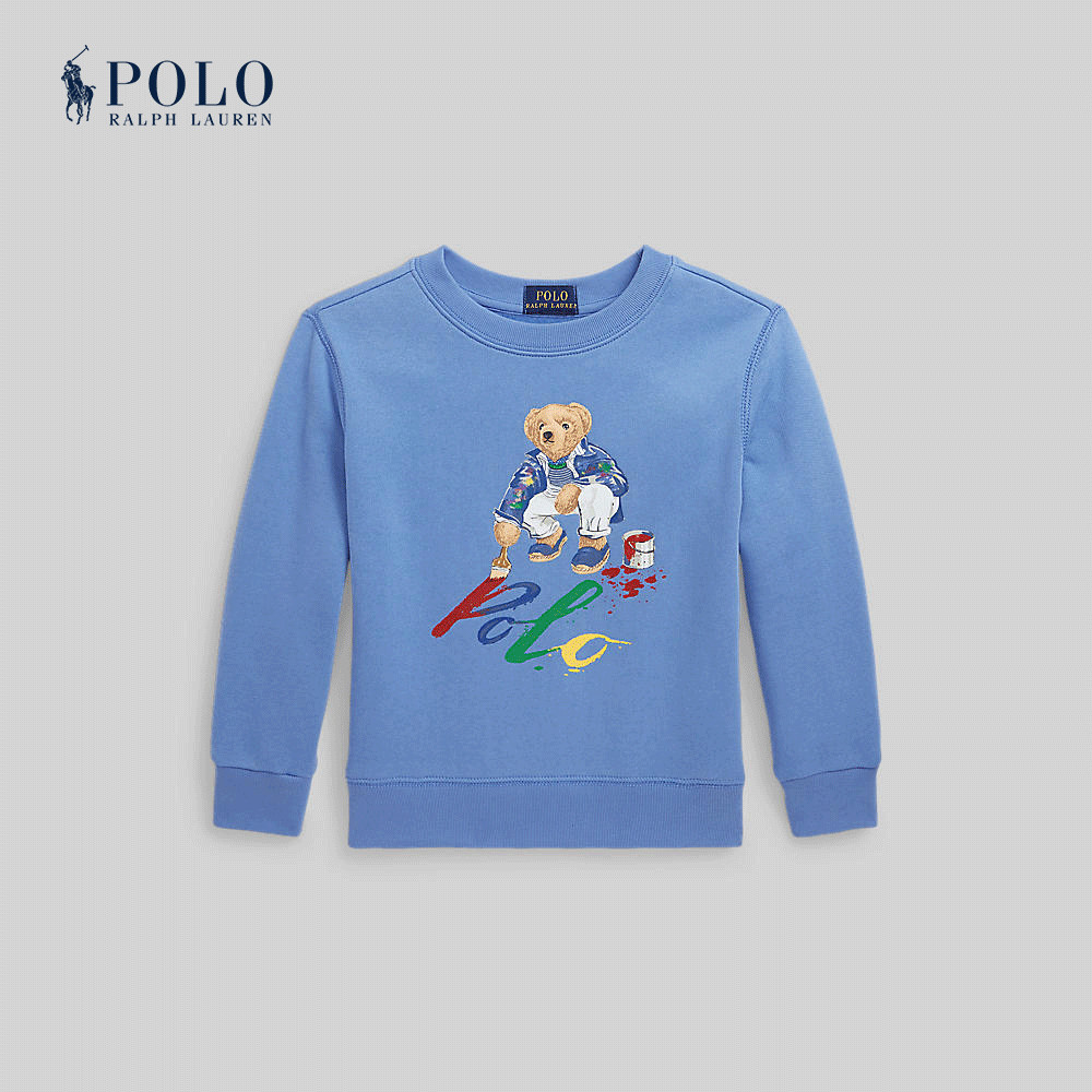 Polo Ralph Lauren Kids เสื้อสเวตเตอร์เด็กผู้ชาย Polo Bear Fleece Sweatshirt รุ่น CWPOKNIB8020980 สีฟ้า
