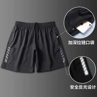 กางเกงขาสั้นผู้ชาย ไซส์ XXL มีกระเป๋าซิป ทรงสวย ใส่สบาย กางเกงกีฬาลำลอง