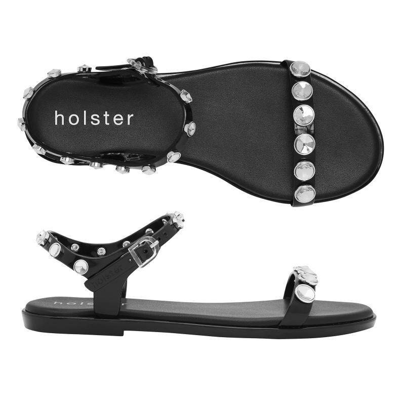 Holster Halo Black HST237BL รองเท้าส้นแบนแบบรัดส้น