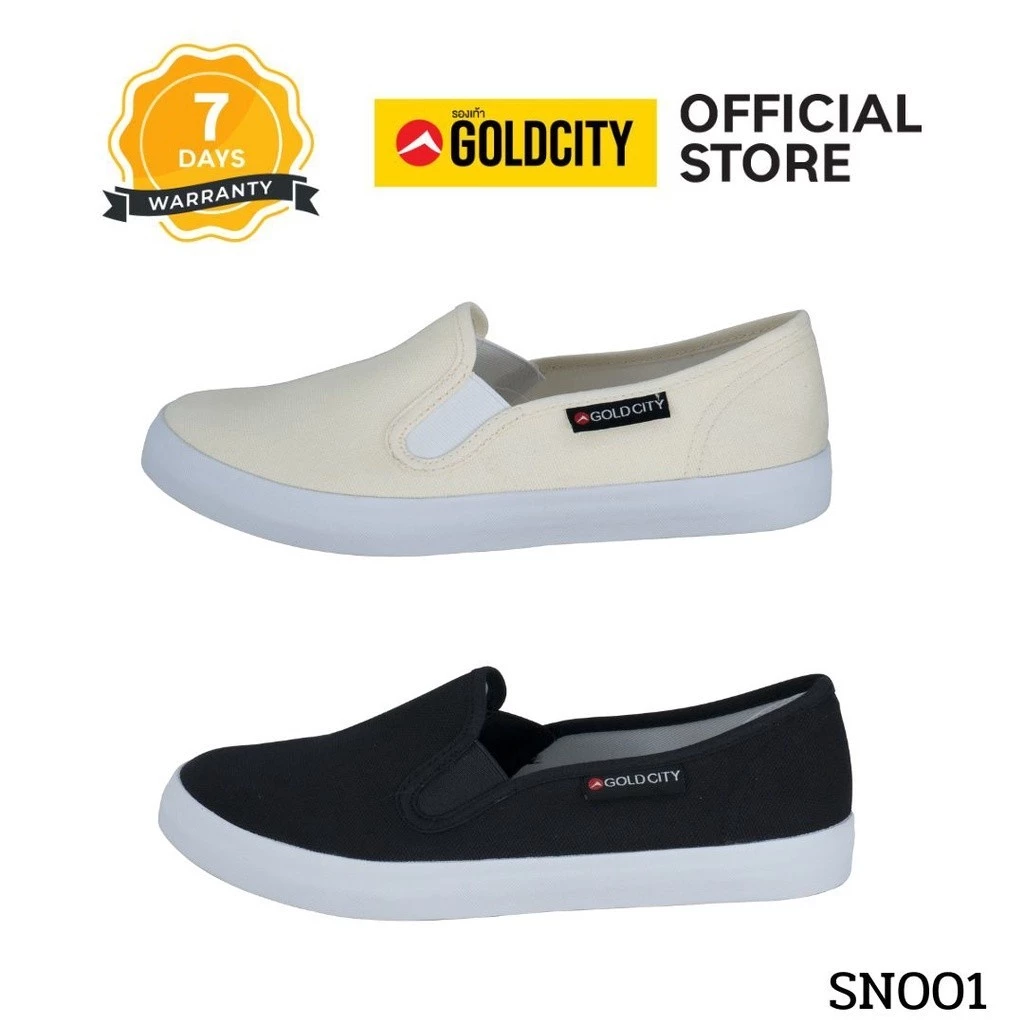 GOLDCITY รองเท้าสลิปออน UNISEX กันลื่น ใส่สบาย ขอบบาง สินค้ามีตำหนิ (37-41)