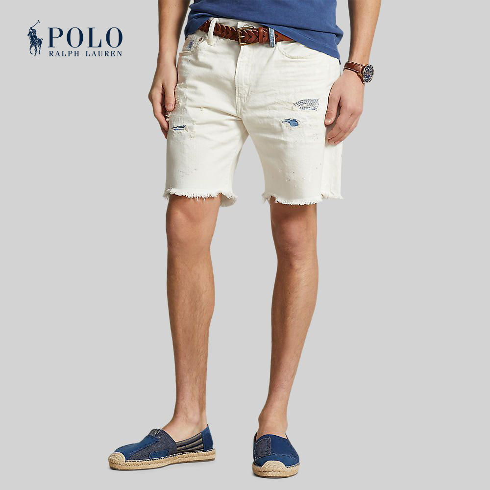 Polo Ralph Lauren กางเกงขาสั้นผู้ชาย 7.5-Inch Sullivan Slim Denim Short รุ่น MNPOSHO17620102 สีฟ้า