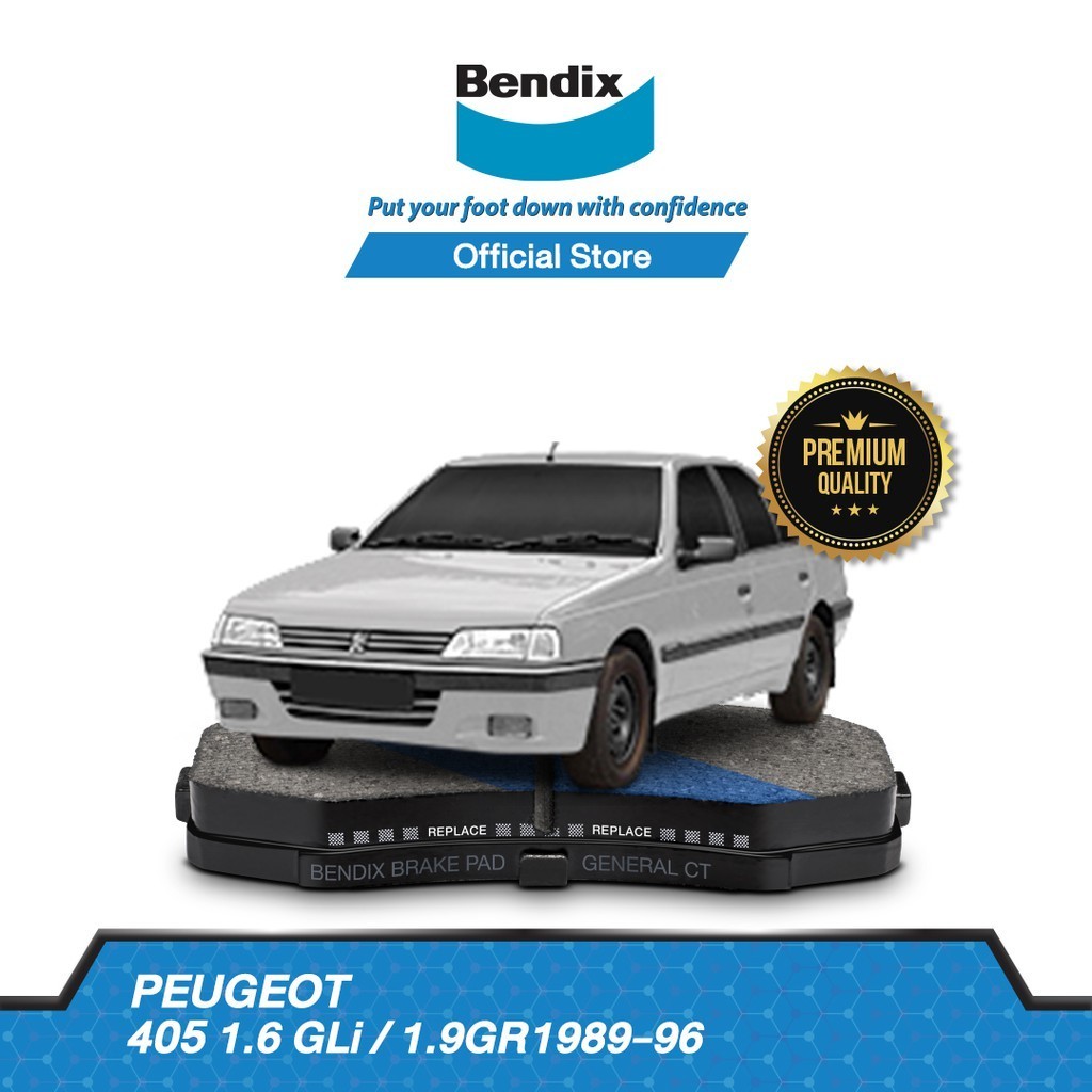 Bendix ผ้าเบรค Peugeot 405 Mi16 / SRi (ปี 1990-99) ดิสเบรคหน้า+ดิสเบรคหลัง (DB1258,DB1192)