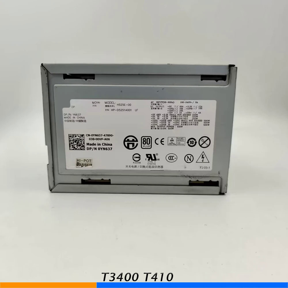 สำหรับ DELL Sever Power Supply T410 N525E-00 H525E-00 YN637 T3400 525W ทดสอบ Hot