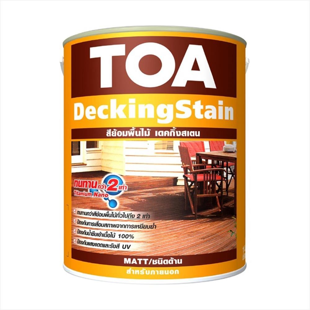 TOA สีย้อมไม้ ด้าน DeckingStain #D99 Clear Matt (กล) 