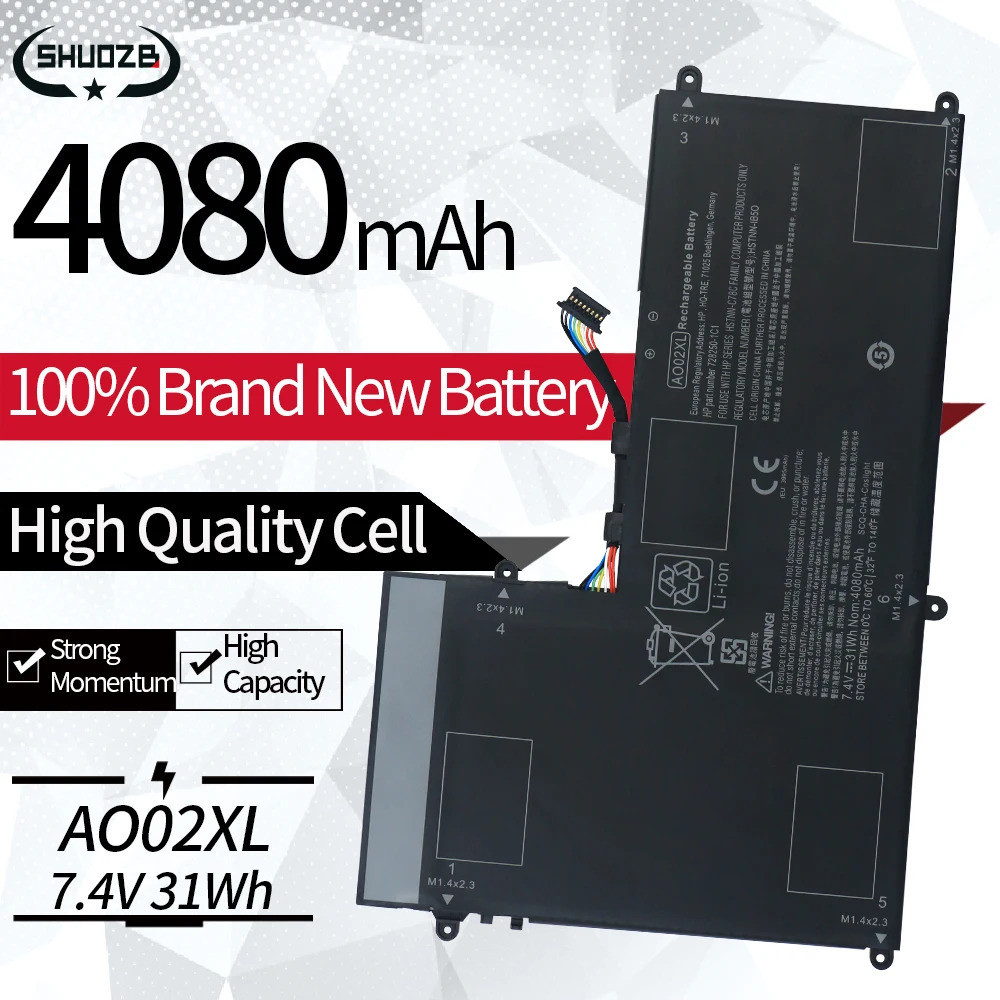 New AO02XL A002XL Laptop Battery For HP ElitePad 1000 G2 HSTNN-LB5O HSTNN-C78C HSTNN-IB5Q UB5O 72825