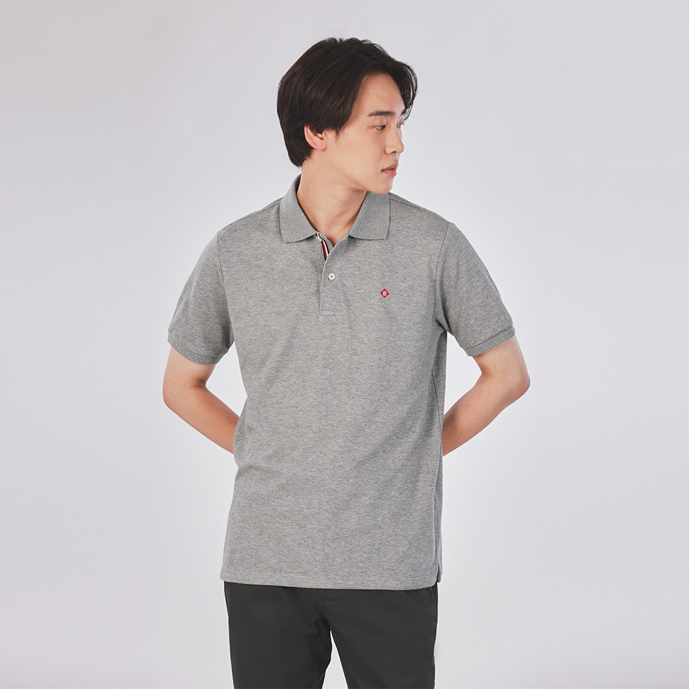John Henry เสื้อโปโลผู้ชาย ทรงเข้ารูป รุ่น JH S624MPLSM66 - สีเทา