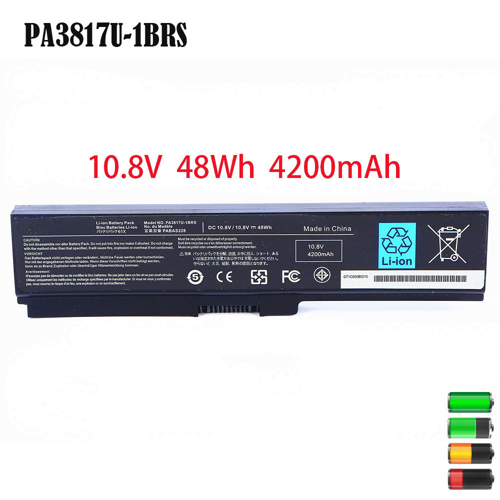 เปลี่ยนแบตเตอรี่ PA3817U-1BRS สำหรับ Toshiba Satellite C655 C675 L645 L655 A660 L745 L755D P755 M645 PA3817U Series