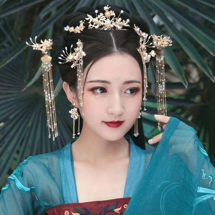 เครื่องประดับผม ปิ่นปัก กิ๊บ เครื่องประดับศีรษะ ที่ประดับผม hanfu กิ๊บติดผม ปิ่นเจ้าสาว ปิ่นปักผมสไตล์จีน คลิปผมสาว