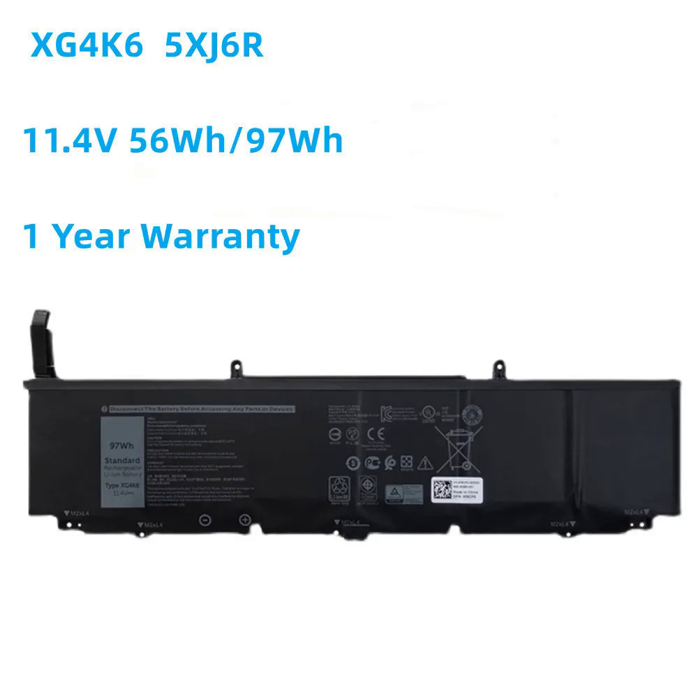 Dell laptop battery, XG4K6, 5XJ6R, F8CPG 01r3, XPS 17, 140m, P92F001, new