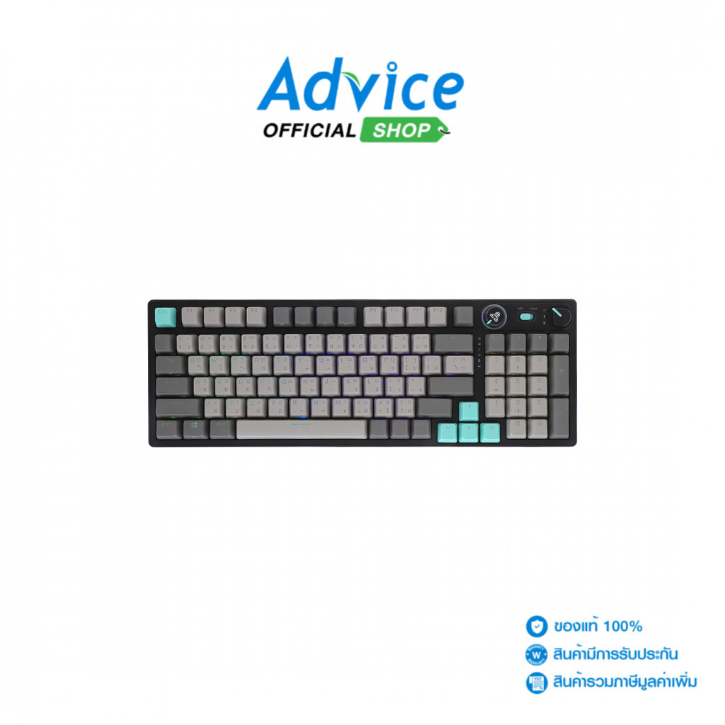 FANTECH WIRELESS/BLUETOOTH KEYBOARD (คีย์บอร์ด) MK914 BLACK - BLUE SWITCH - A0159848
