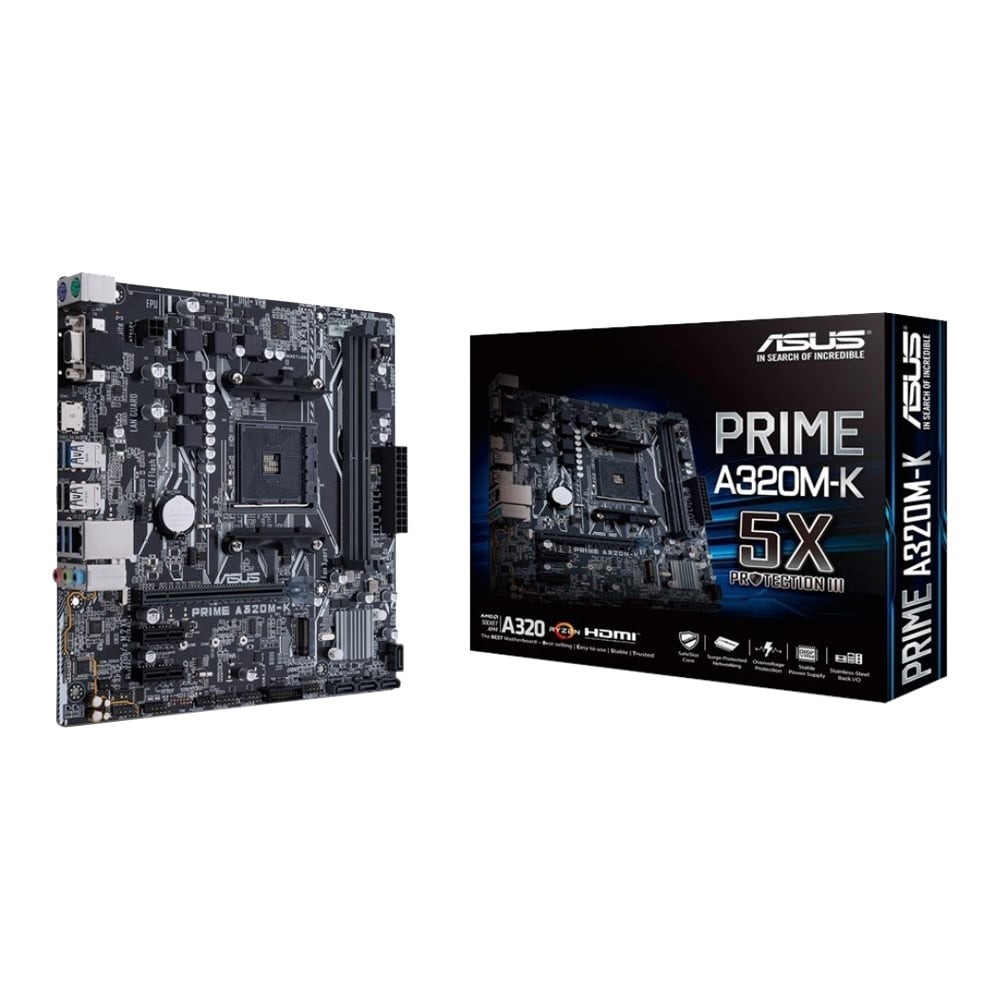 MAINBOARD (เมนบอร์ด) ASUS PRIME A320M-K (DDR4) (SOCKET AM4) (MICRO-ATX) -