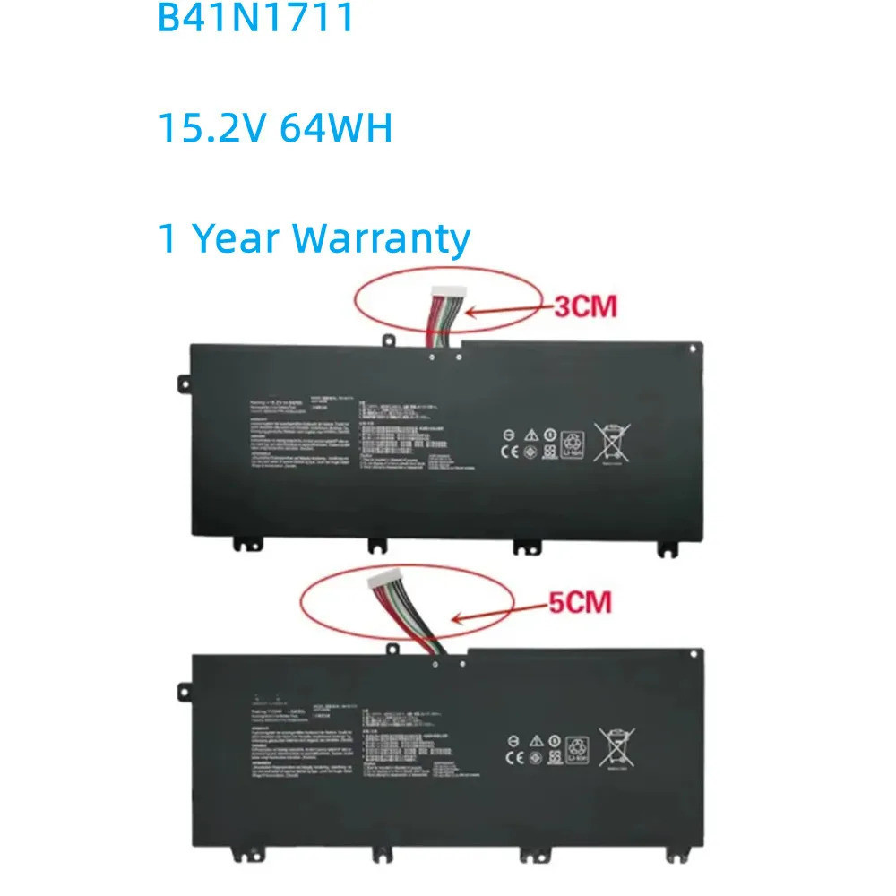 B41N1711, V, 64oh, for ASUS strip GL703VD, GL703VM, GL503VD, gl503dm, FX503V, fx705ddt, FX705DD, FX7
