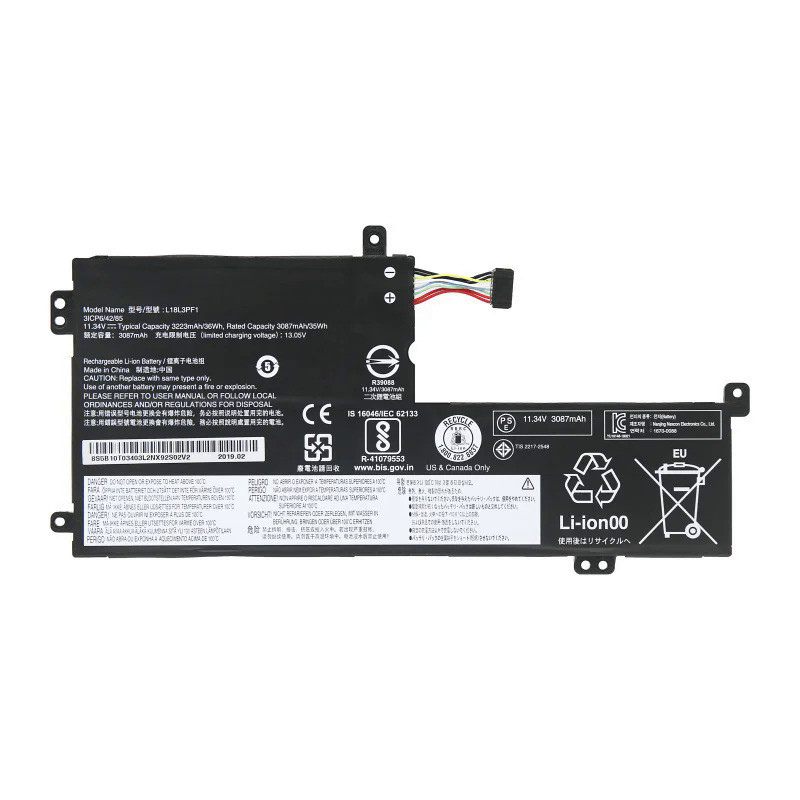 L18L3PF1แบตเตอรี่36WH 11.34V สำหรับ Lenovo Ideapad L340-15API L18C3PF2 L18M3PF2 L340-15IWL V155 V340-17IWL