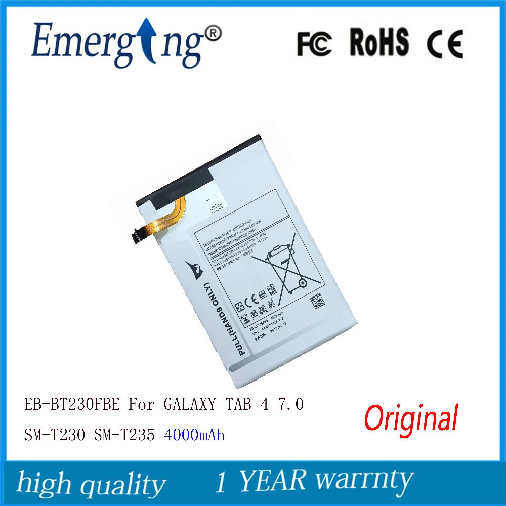 3.8V 15.20WH แบตเตอรี่ใหม่สำหรับ Samsung GALAXY TAB 4 7.0 SM-T230 SM-T235 EB-BT230FBE