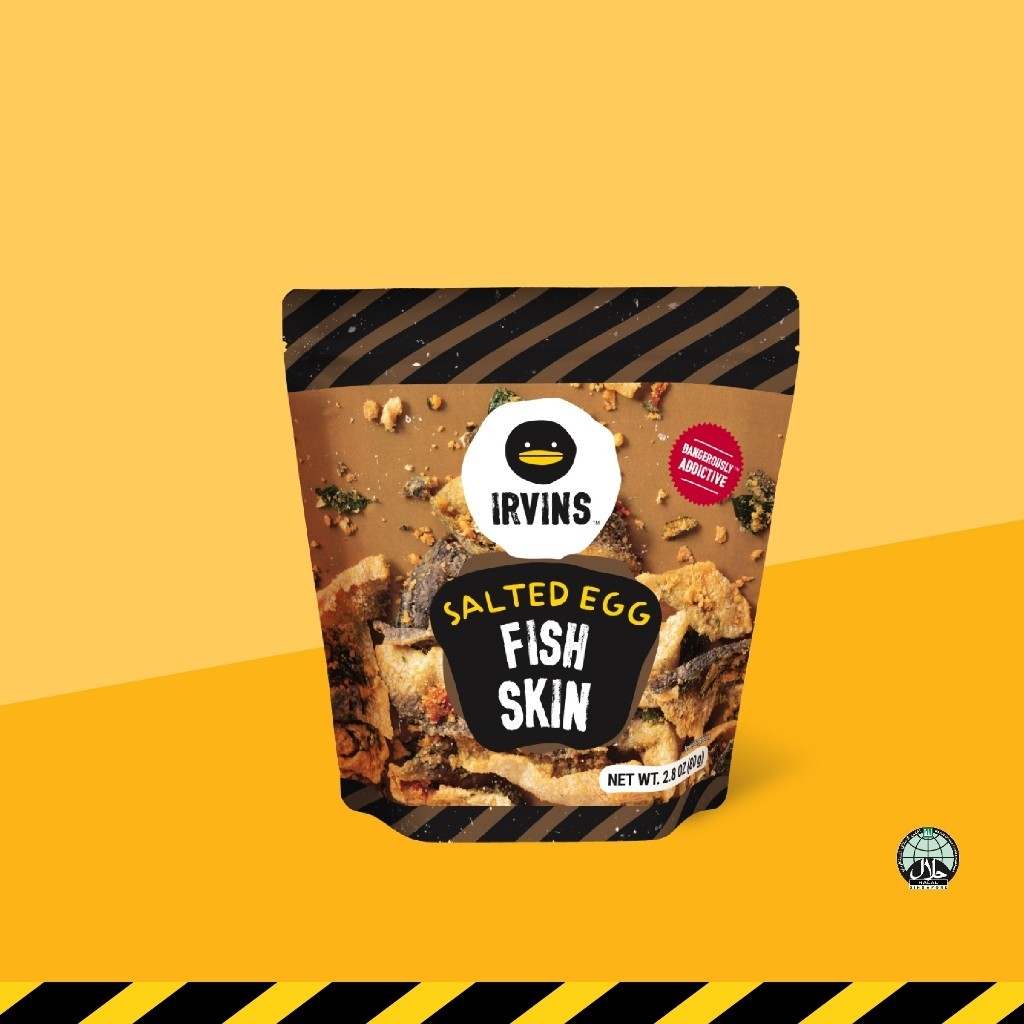Irvins หนังปลาทอดกรอบเคลือบไข่เค็ม (Salted Egg Fish Skin) ขนาด 80 g by Cute Products Plus
