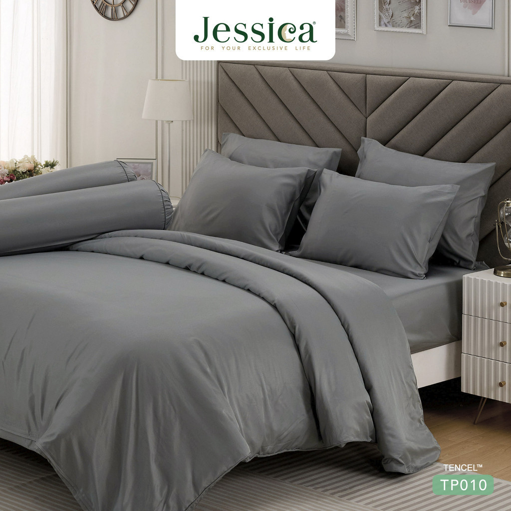[NEW] Jessica Tencel TP010 เจสสิก้า สีพื้น ชุดเครื่องนอน ผ้าปูที่นอน ผ้าห่มนวม ให้สัมผัสที่นุ่มลื่นดุจแพรไหม