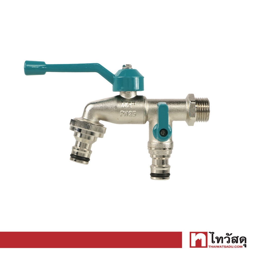 KARTEN ก๊อกบอลสนาม 2 ทาง เกลียว 1/2 x 1/2 นิ้ว รุ่น HN3136-G สีเขียว