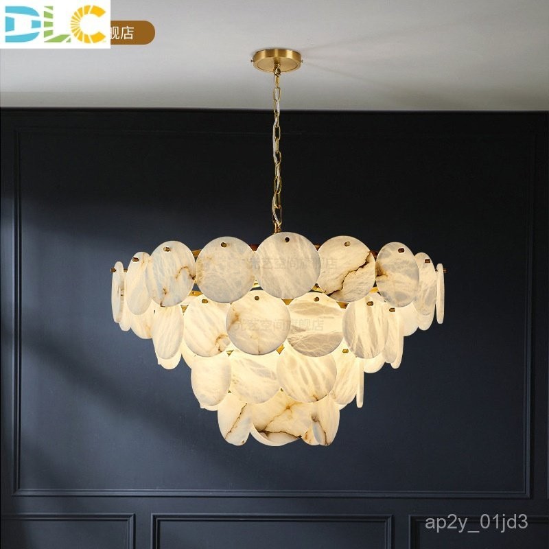 ห้องนั่งเล่นทองแดงทั้งหมดโคมระย้าหินอ่อนธรรมชาติของสเปน K5UY