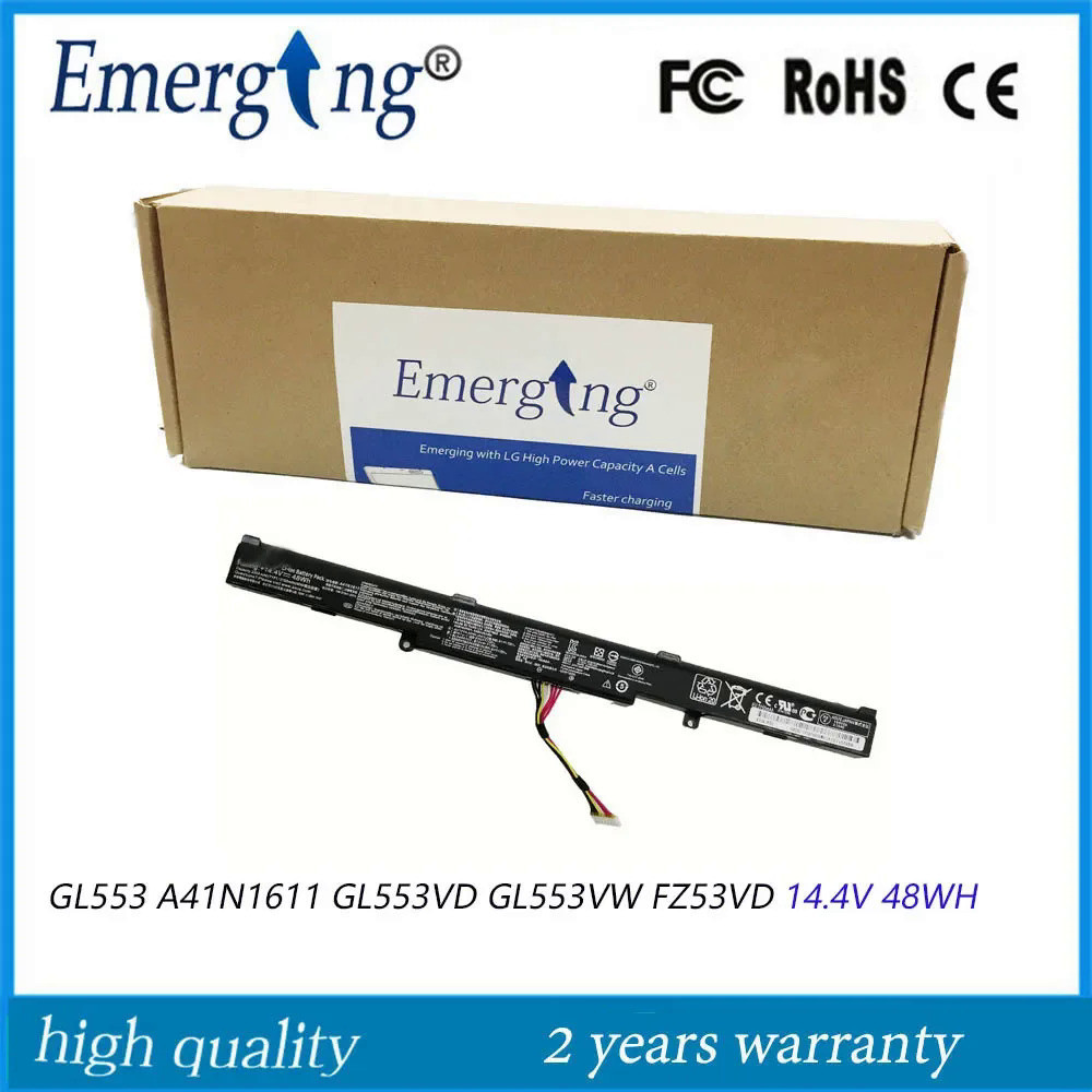 14.4โวลต์48WH ใหม่เดิมแล็ปท็อปแบตเตอรี่ A41N1611สำหรับอัสซุส ZX53VW ZX53VD FX53VD FX53V