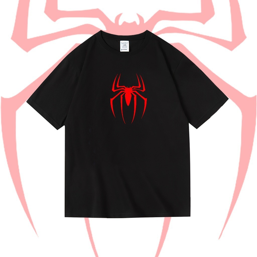 ความสําคัญ จัดส่ง เสื้อยืดผ้าฝ้ายแท้ปักลายสไปเดอร์แมนสไตล์อเมริกันเหมาะสําหรับผู้หญิงและผู้ชาย