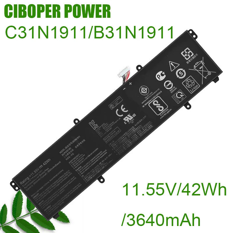 CP Original แบตเตอรี่ B31N1911 C31N1911 11.55V/42Wh สำหรับ VivoBook Flip 14 SeriesTM420IA M413DA V40