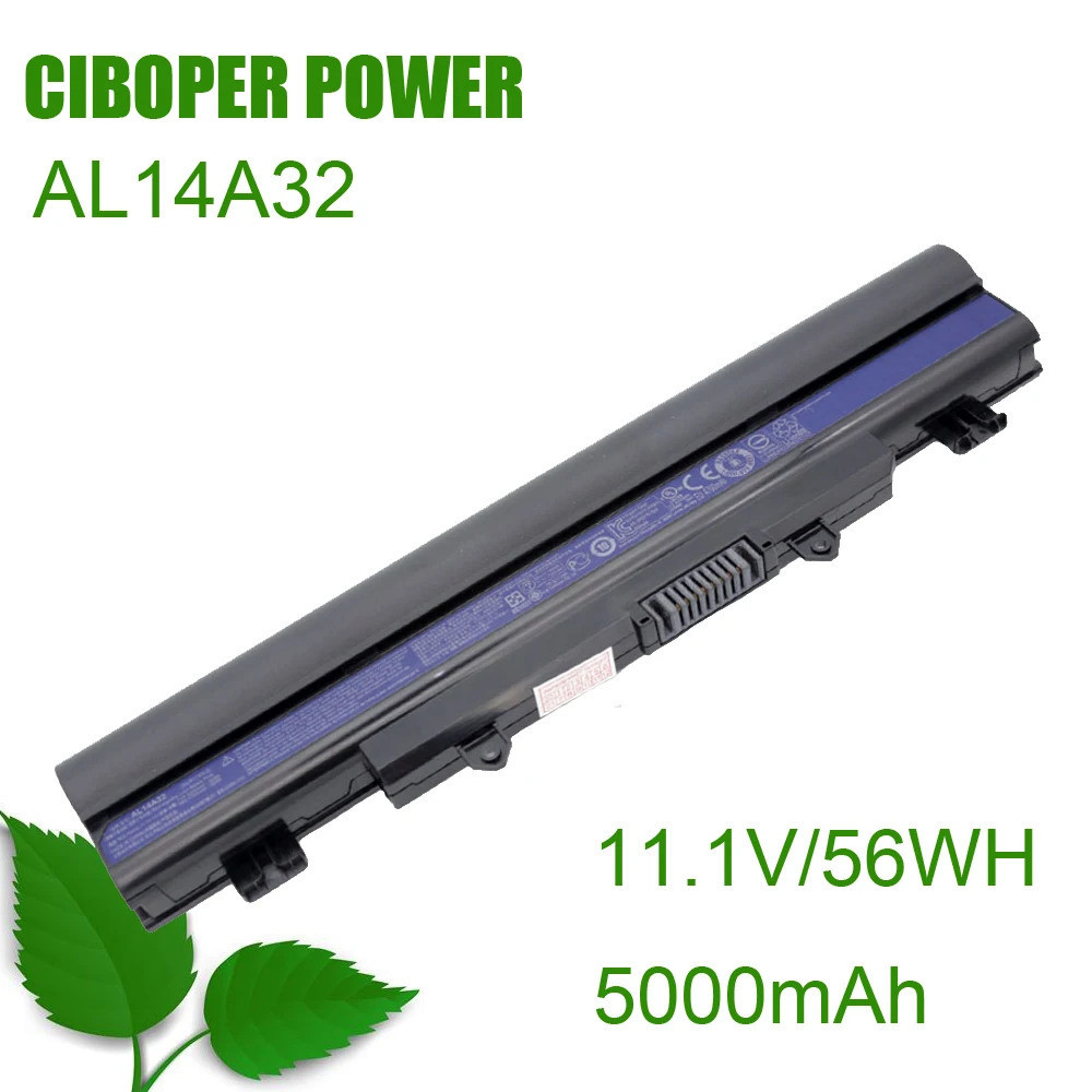 ของแท้ CP แล็ปท็อปแบตเตอรี่ AL14A32 5000mAh56WH สำหรับ E1-571 E1-571G E5-421 E5-521 E5-511 E5-571 E5