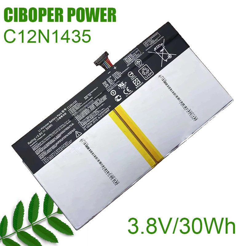 CP Original แบตเตอรี่แล็ปท็อป C12N1435 3.8V/30Wh สำหรับ T100HA T100HA-FU006T 10.1นิ้ว2 In 1 Touchscr
